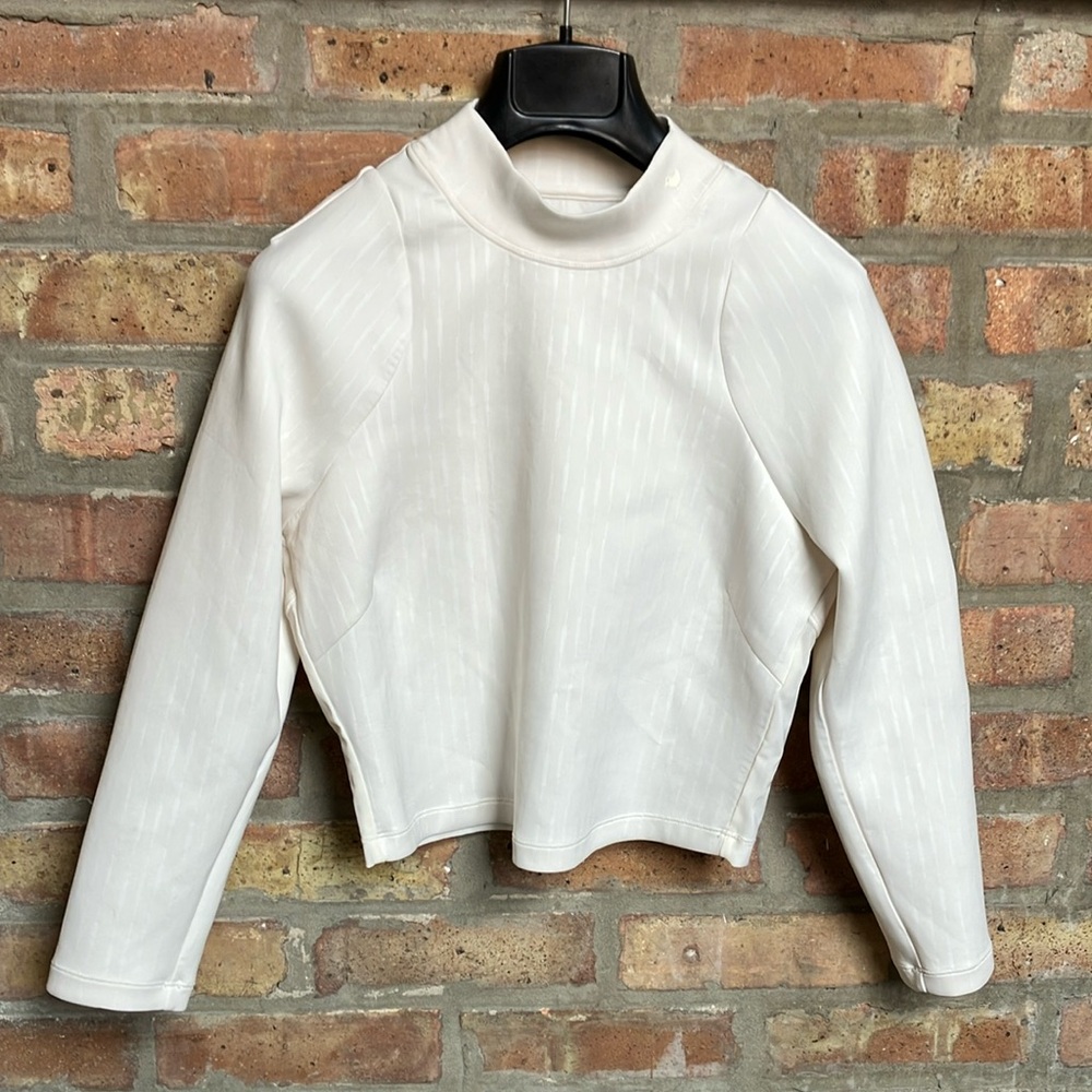 Bad Birdie White Long Sleeve Cropped Tee